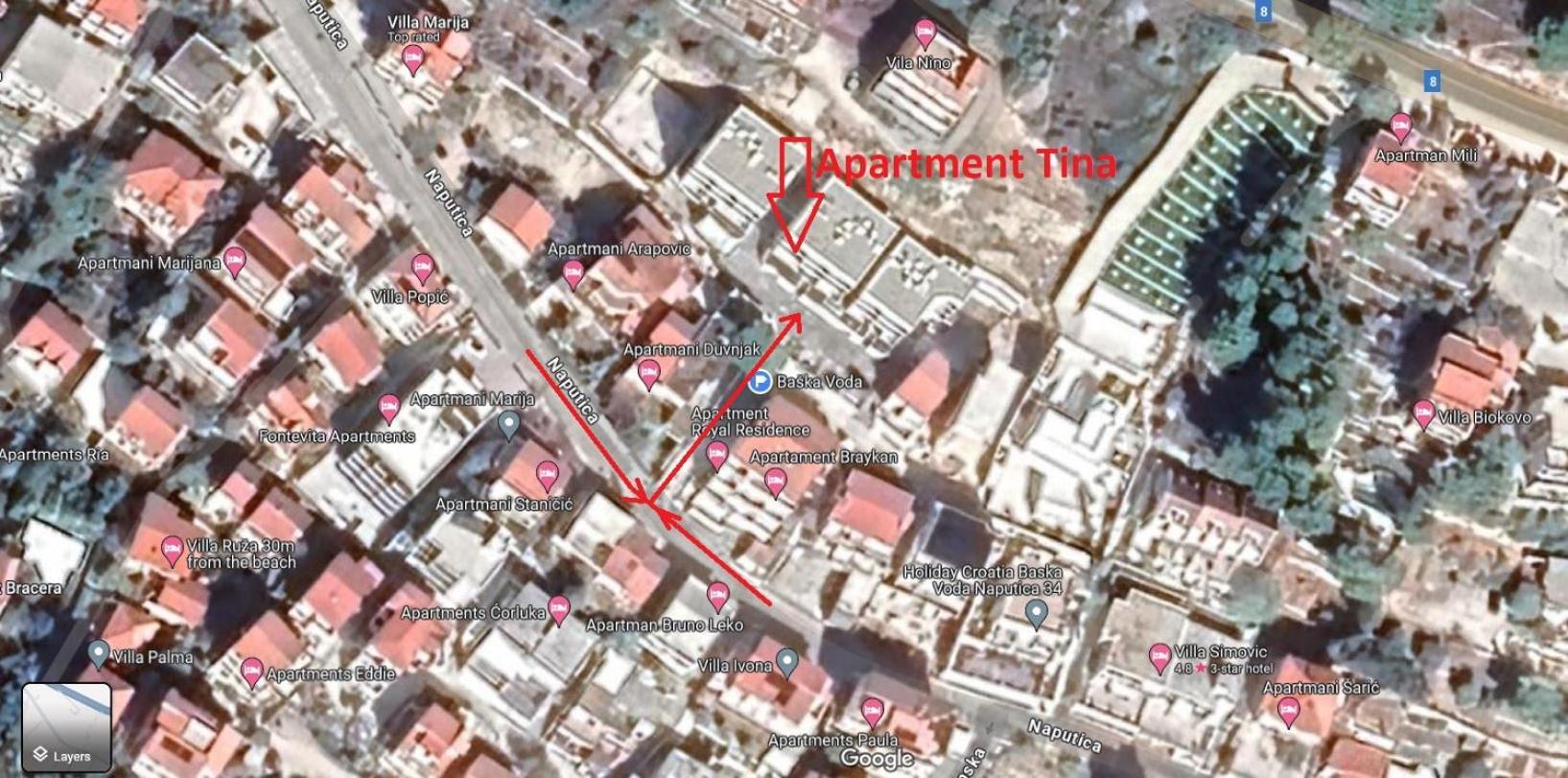 Apartment Tina Baška Voda Eksteriør billede